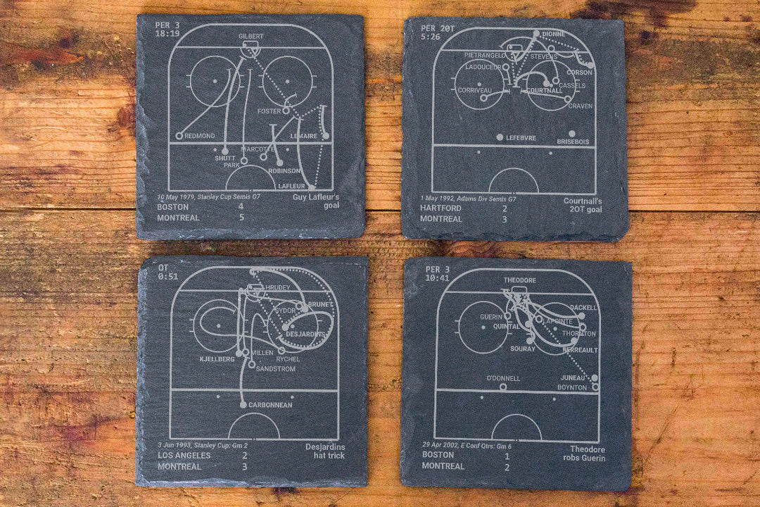 Montreal Canadiens Greatest Goals: Slate Coasters (Set of 4)