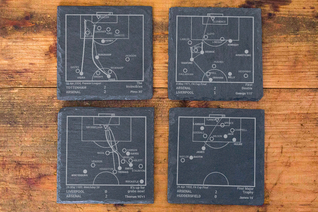 Arsenal Greatest Goals: Slate Coasters (Set of 4)