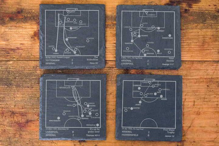 Arsenal Greatest Goals: Slate Coasters (Set of 4)