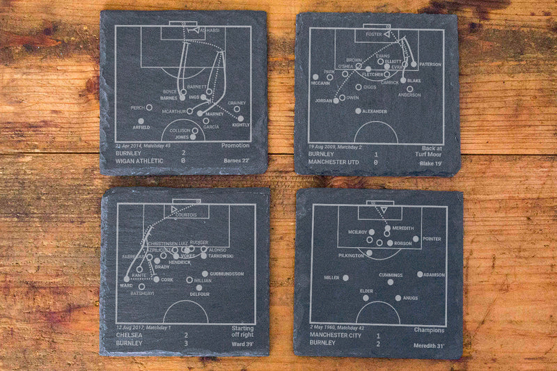 Burnley Greatest Goals: Slate Coasters (Set of 4)