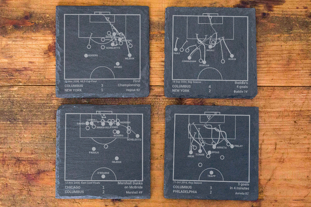 Columbus Crew Greatest Goals: Slate Coasters (Set of 4)