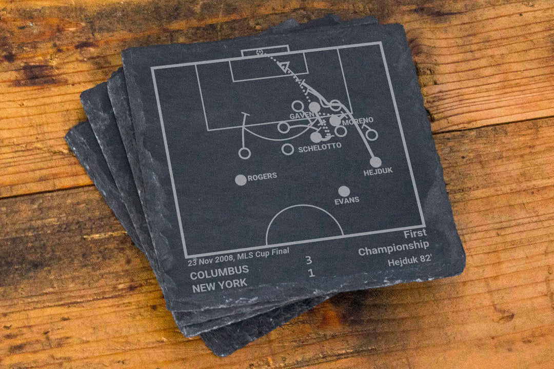 Columbus Crew Greatest Goals: Slate Coasters (Set of 4)