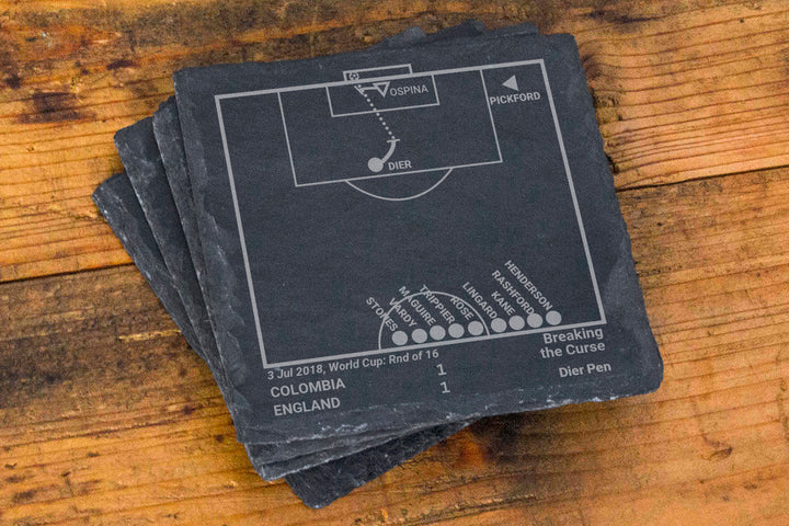 Greatest England World Cup Plays: Slate Coasters (Set of 4)
