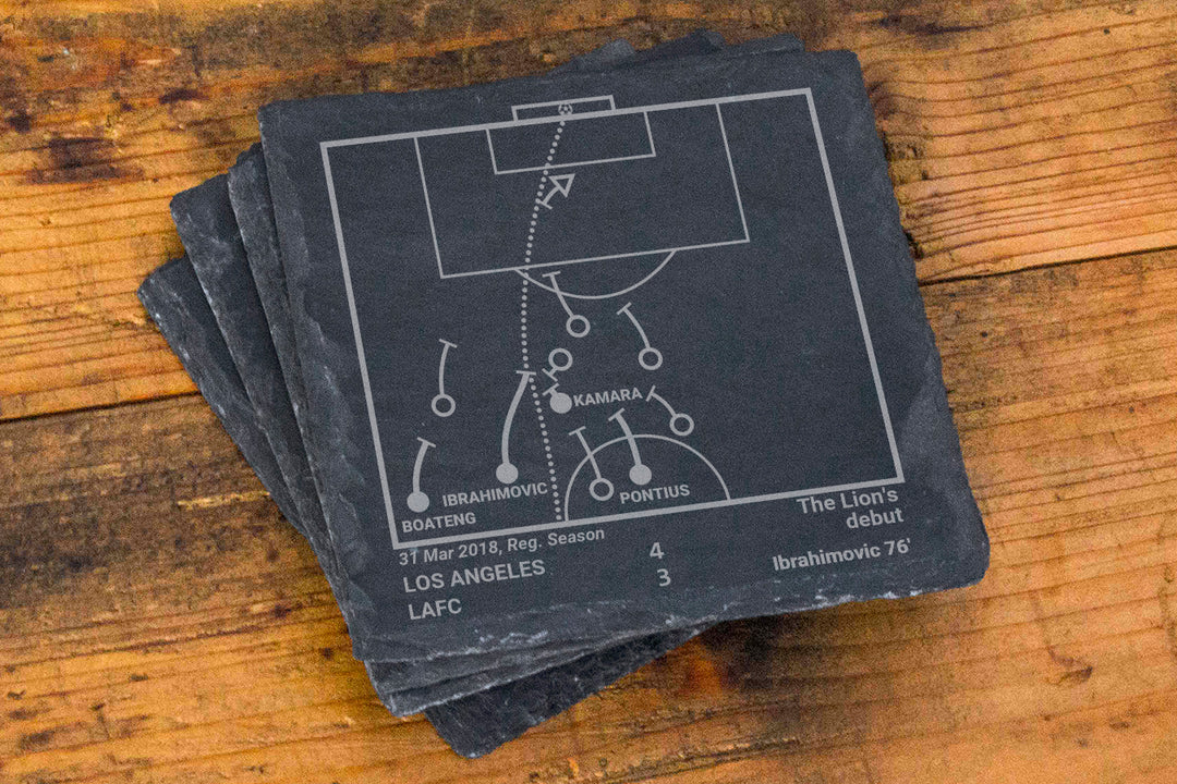 LA Galaxy Greatest Goals: Slate Coasters (Set of 4)