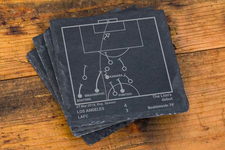 LA Galaxy Greatest Goals: Slate Coasters (Set of 4)