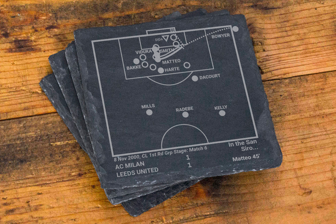 Leeds United Greatest Goals: Slate Coasters (Set of 4)
