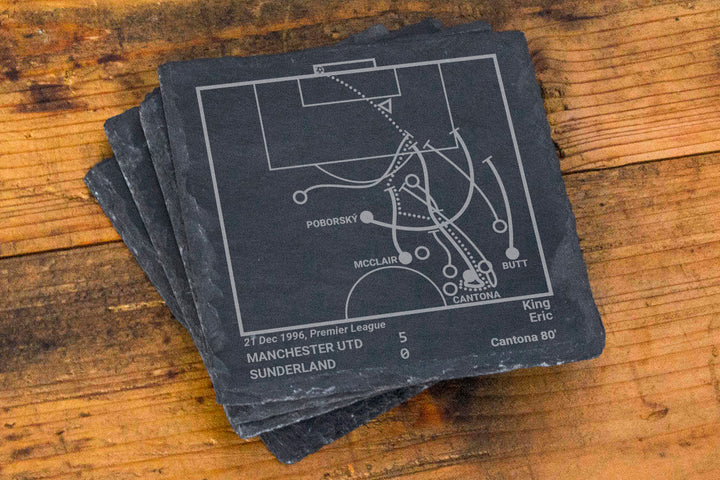 Greatest Manchester United Vintage Plays: Slate Coasters (Set of 4)