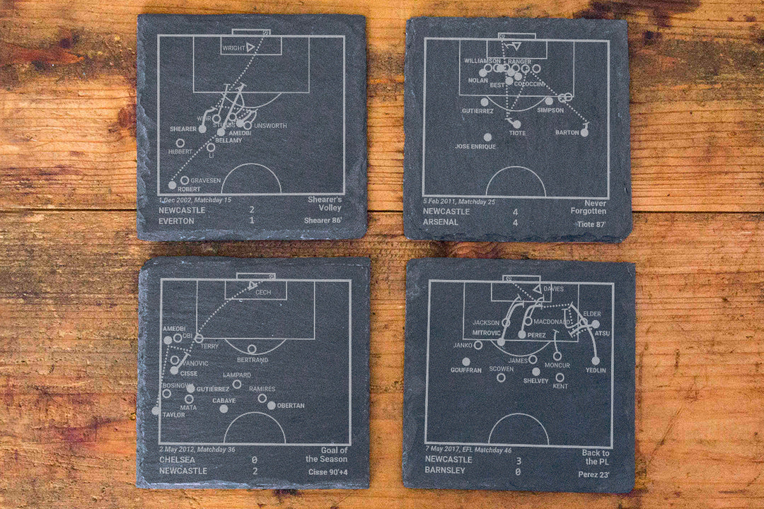 Newcastle Greatest Goals: Slate Coasters (Set of 4)