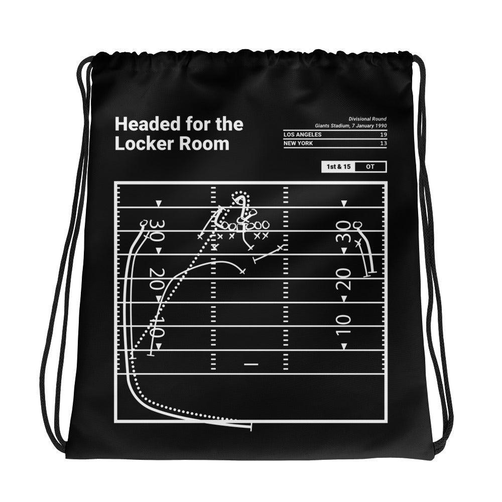 Los Angeles Rams Greatest Plays Drawstring Bag: Headed for the Locker Room (1990)