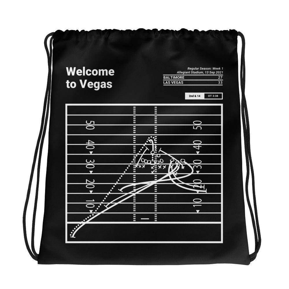 Oakland Raiders Greatest Plays Drawstring Bag: Welcome to Vegas (2021)
