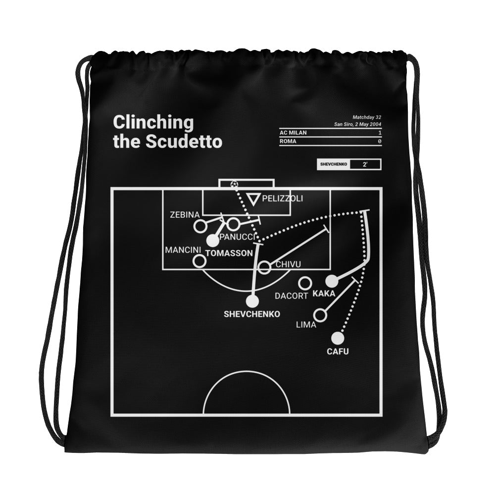 AC Milan Greatest Goals Drawstring Bag: Clinching the Scudetto (2004)