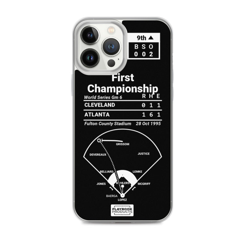 Greatest Braves Plays iPhone Case: First Championship (1995)