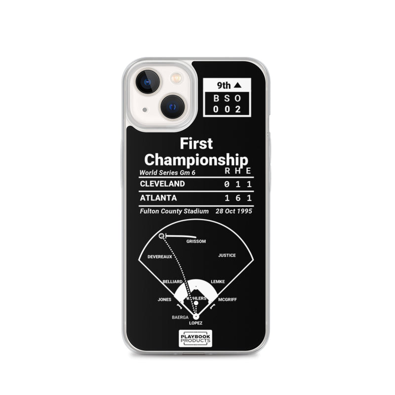 Greatest Braves Plays iPhone Case: First Championship (1995)