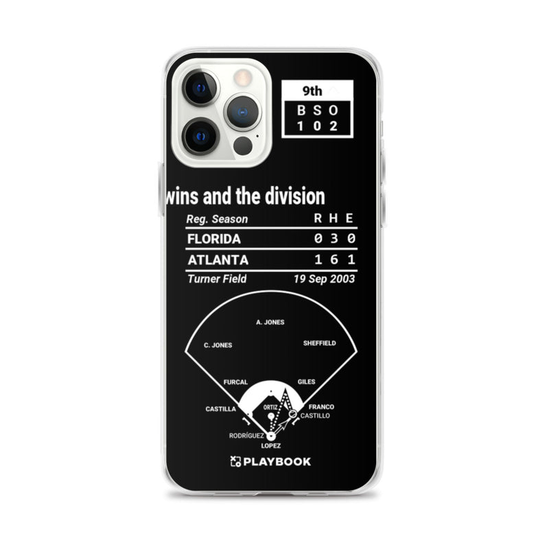 Greatest Braves Plays iPhone Case: 20 wins and the division (2003)