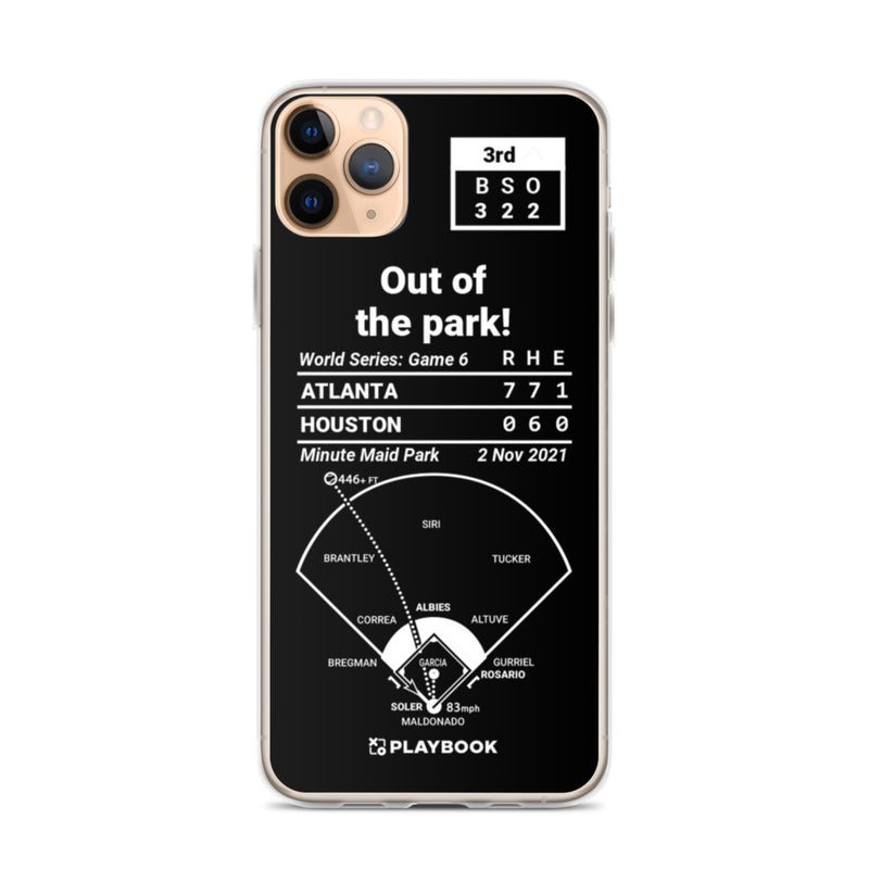 Greatest Braves Plays iPhone Case: Out of the park! (2021)