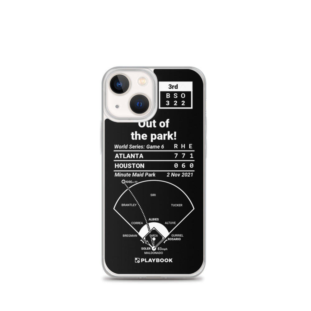 Atlanta Braves Greatest Plays iPhone Case: Out of the park! (2021)