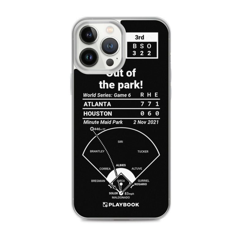 Greatest Braves Plays iPhone Case: Out of the park! (2021)