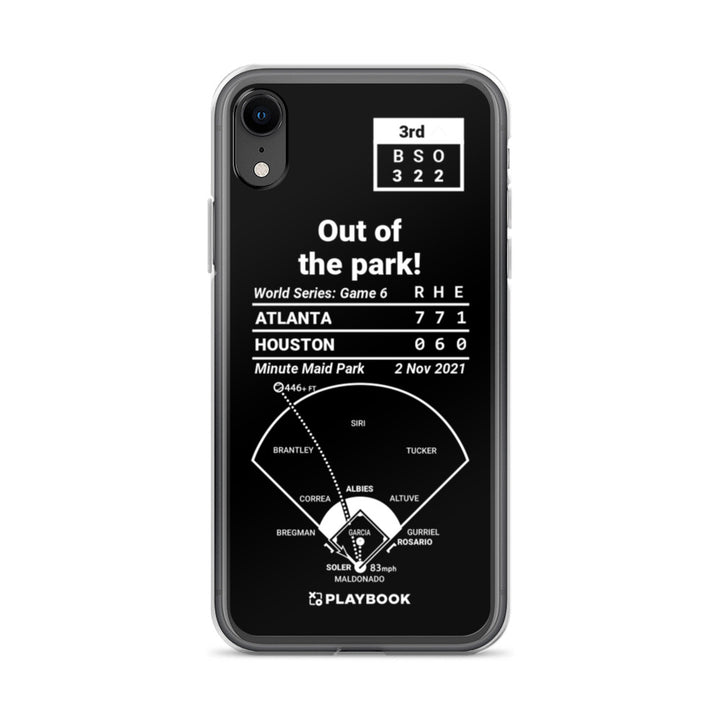 Atlanta Braves Greatest Plays iPhone Case: Out of the park! (2021)