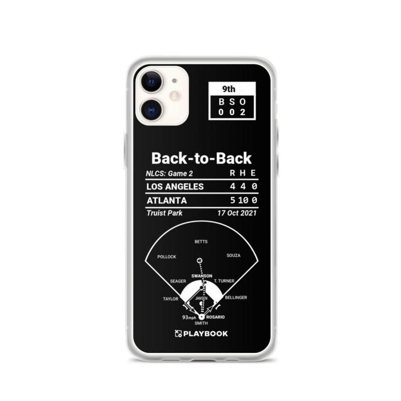 Greatest Braves Plays iPhone Case: Back-to-Back (2021)