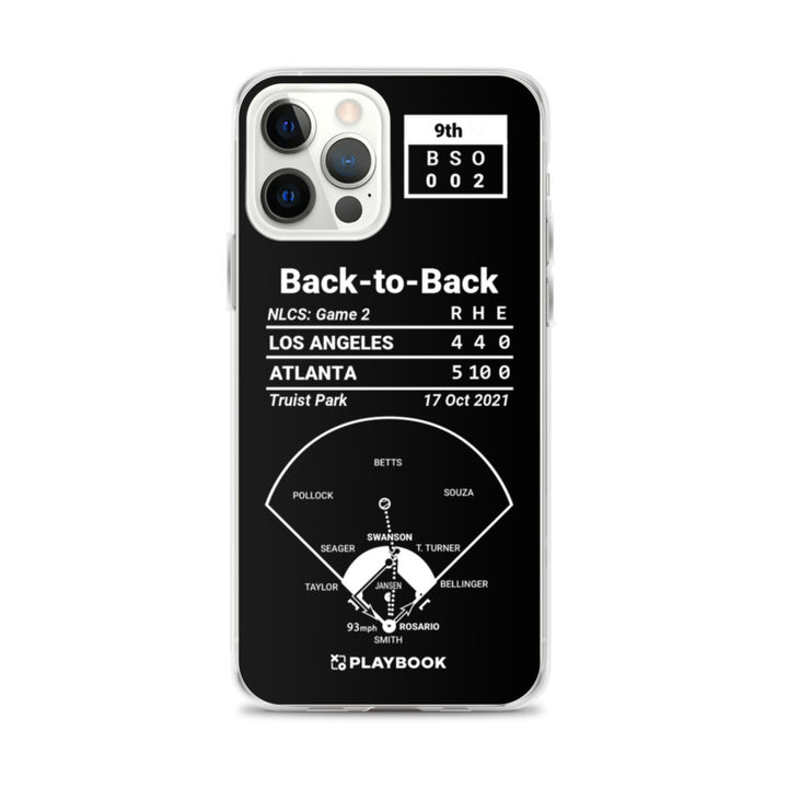 Atlanta Braves Greatest Plays iPhone Case: Back-to-Back (2021)
