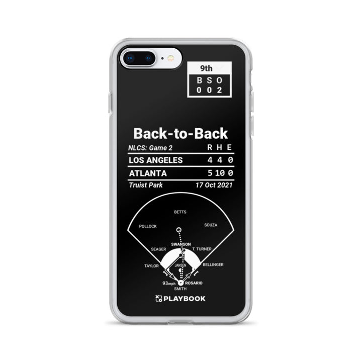 Atlanta Braves Greatest Plays iPhone Case: Back-to-Back (2021)