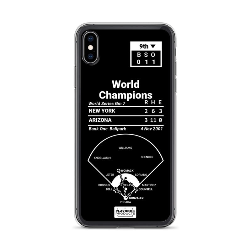 Greatest Diamondbacks Plays iPhone Case: World Champions (2001)
