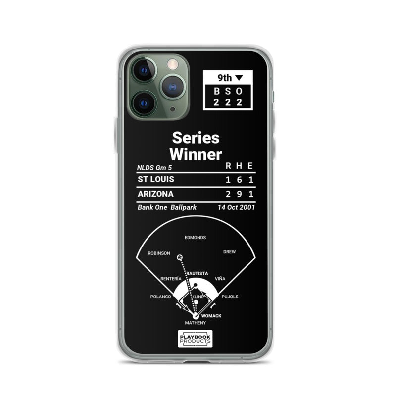 Greatest Diamondbacks Plays iPhone Case: Series Winner (2001)