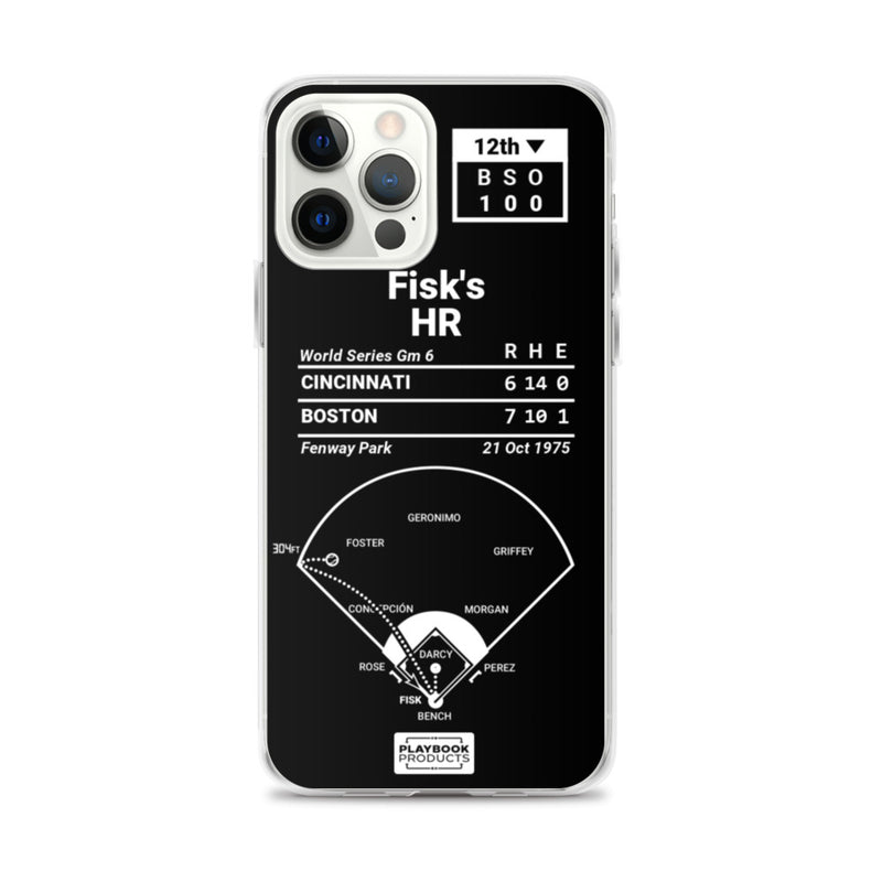 Greatest Red Sox Plays iPhone Case: Fisk&