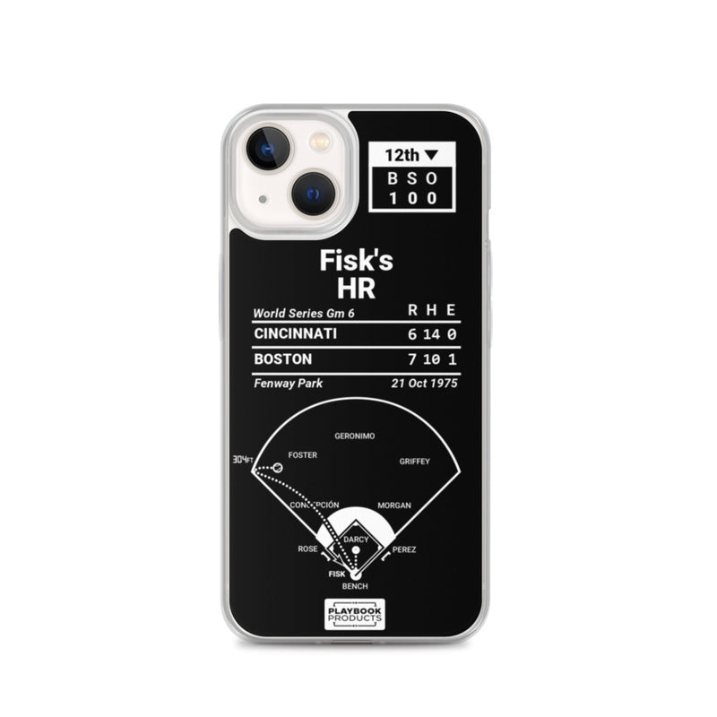 Greatest Red Sox Plays iPhone Case: Fisk&