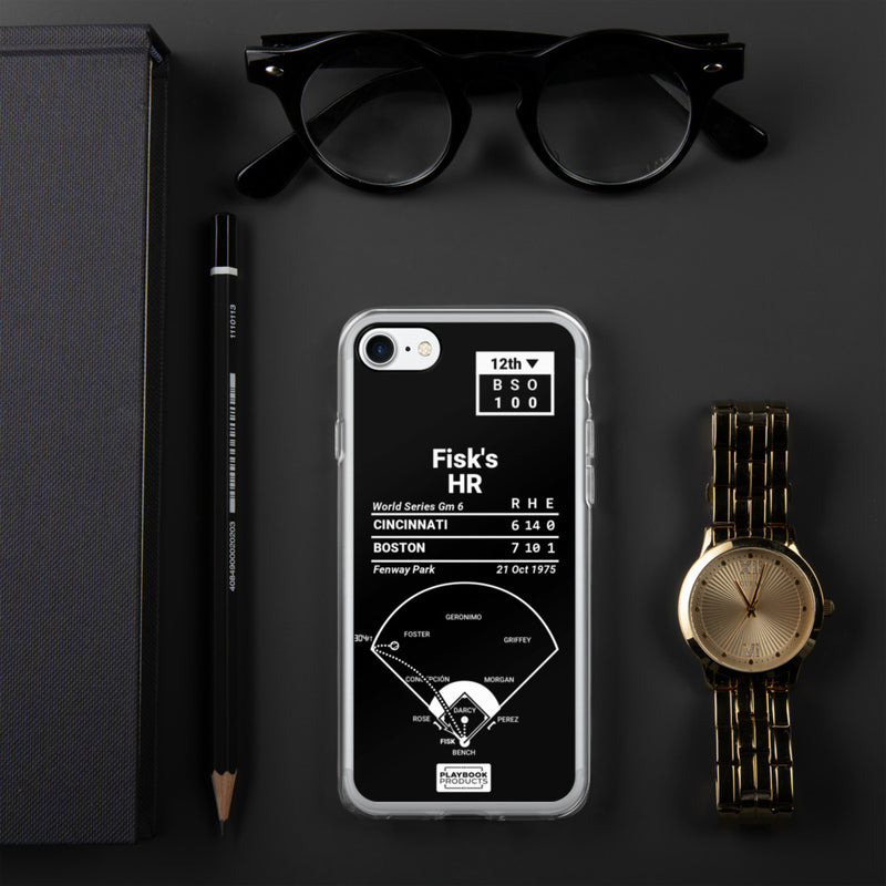 Greatest Red Sox Plays iPhone Case: Fisk&