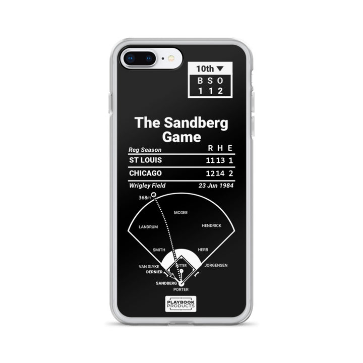 Chicago Cubs Greatest Plays iPhone Case: The Sandberg Game (1984)