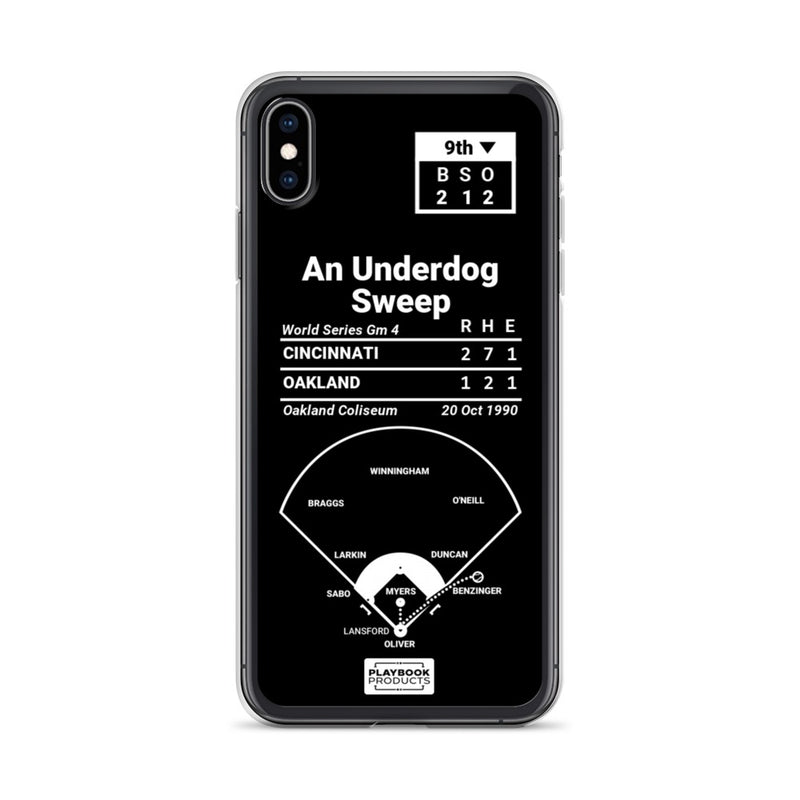 Greatest Reds Plays iPhone Case: An Underdog Sweep (1990)
