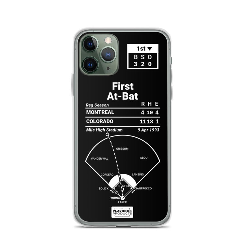 Greatest Rockies Plays iPhone Case: First At-Bat (1993)