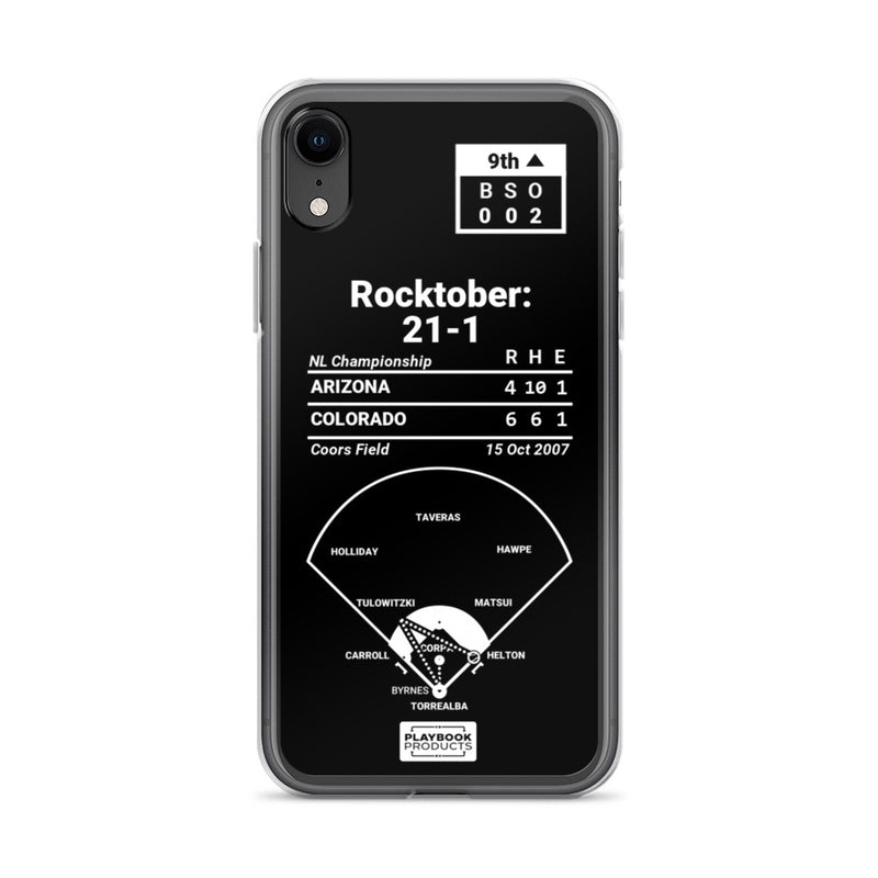 Greatest Rockies Plays iPhone Case: Rocktober 21-1 (2007)
