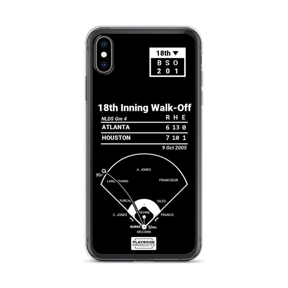 Houston Astros Greatest Plays iPhone Case: 18th Inning Walk-Off (2005)