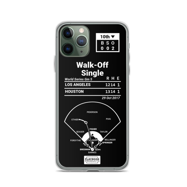 Houston Astros Greatest Plays iPhone Case: Walk-Off Single (2017)