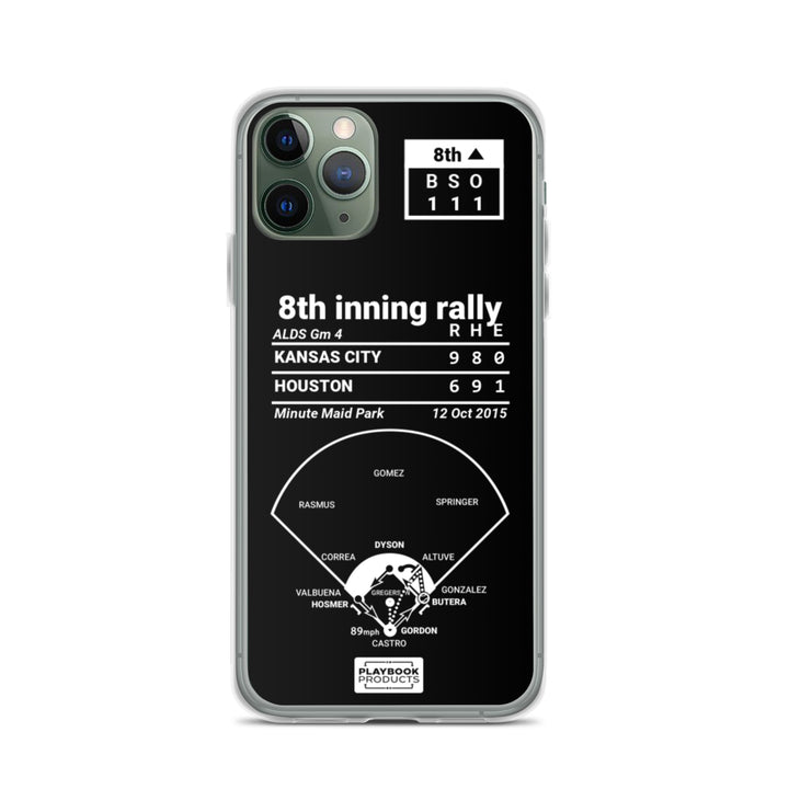 Kansas City Royals Greatest Plays iPhone Case: 8th inning rally (2015)
