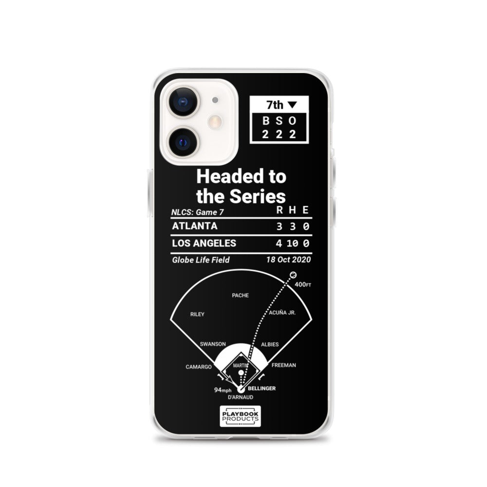 Los Angeles Dodgers Greatest Plays iPhone Case: Headed to the Series (2020)