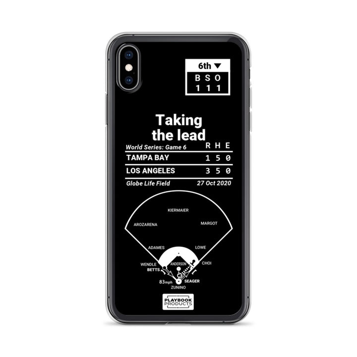 Los Angeles Dodgers Greatest Plays iPhone Case: Taking the lead (2020)
