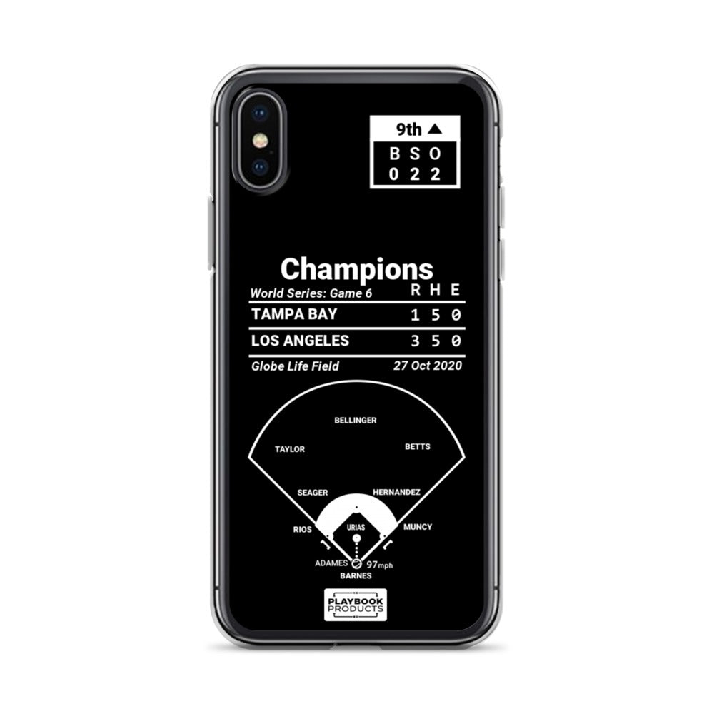 Los Angeles Dodgers Greatest Plays iPhone Case: Champions (2020)