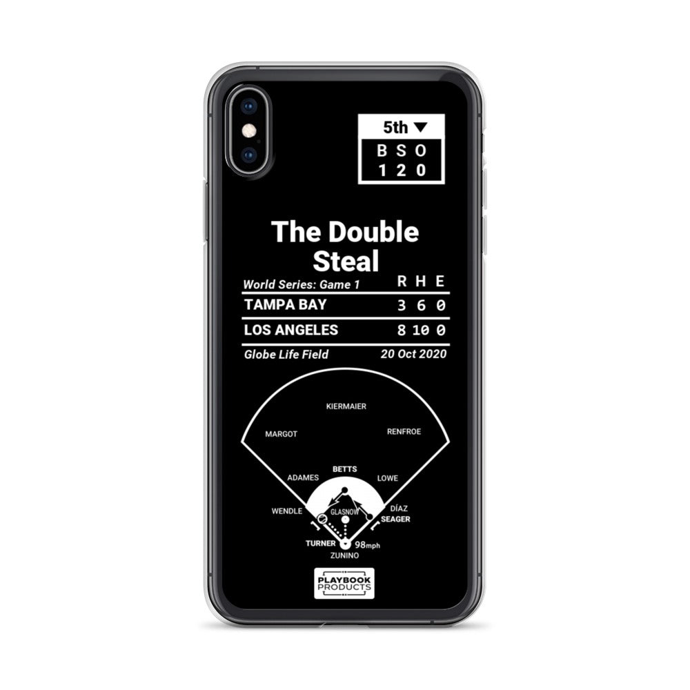 Los Angeles Dodgers Greatest Plays iPhone Case: The Double Steal (2020)