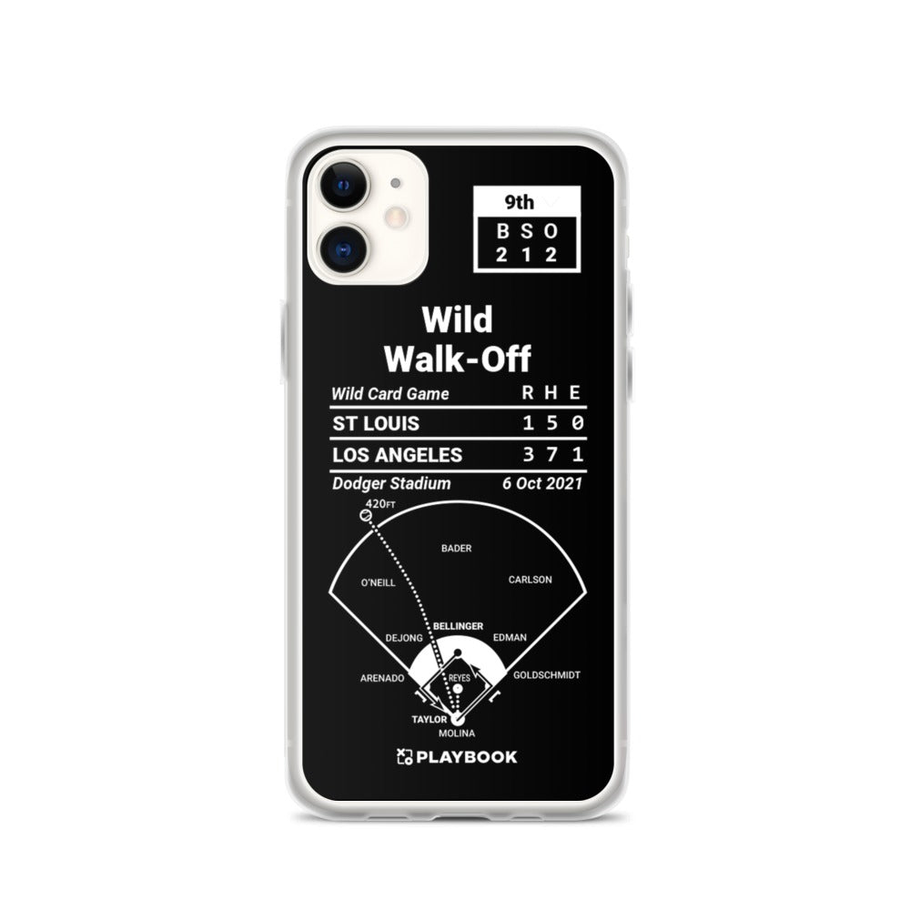 Los Angeles Dodgers Greatest Plays iPhone Case: Wild Walk-Off (2021)
