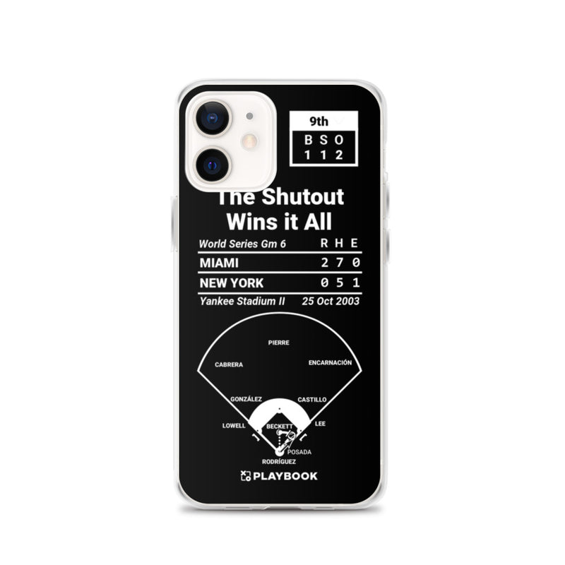 Greatest Marlins Plays iPhone Case: The Shutout Wins it All (2003)