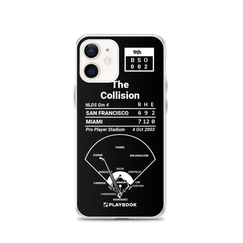 Greatest Marlins Plays iPhone Case: The Collision (2003)