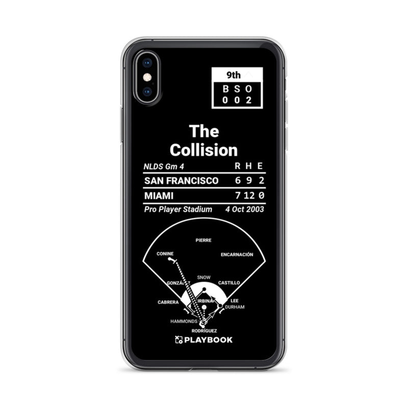 Greatest Marlins Plays iPhone Case: The Collision (2003)
