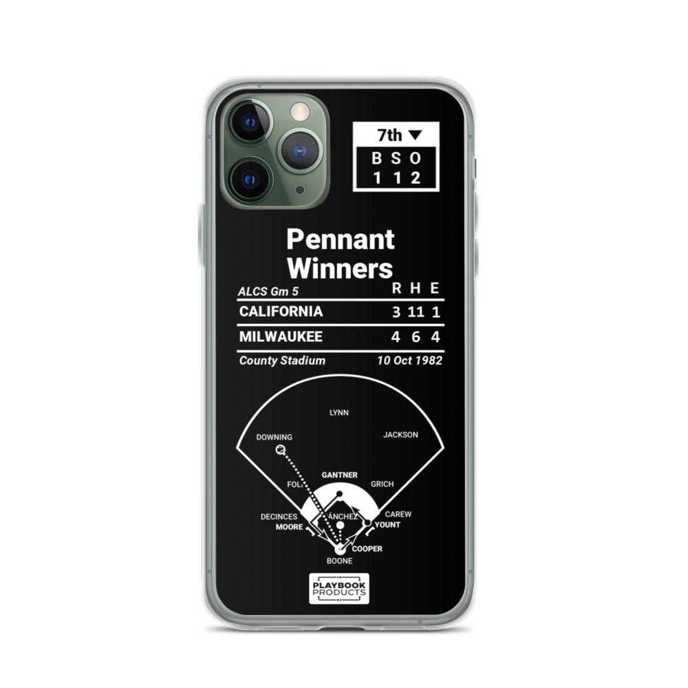 Milwaukee Brewers Greatest Plays iPhone Case: Pennant Winners (1982)