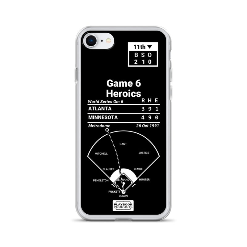 Greatest Twins Plays iPhone Case: Game 6 Heroics (1991)