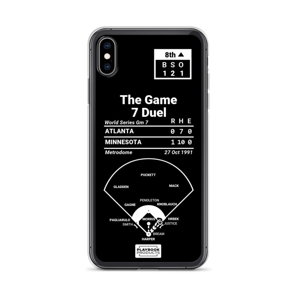 Minnesota Twins Greatest Plays iPhone Case: The Game 7 Duel (1991)