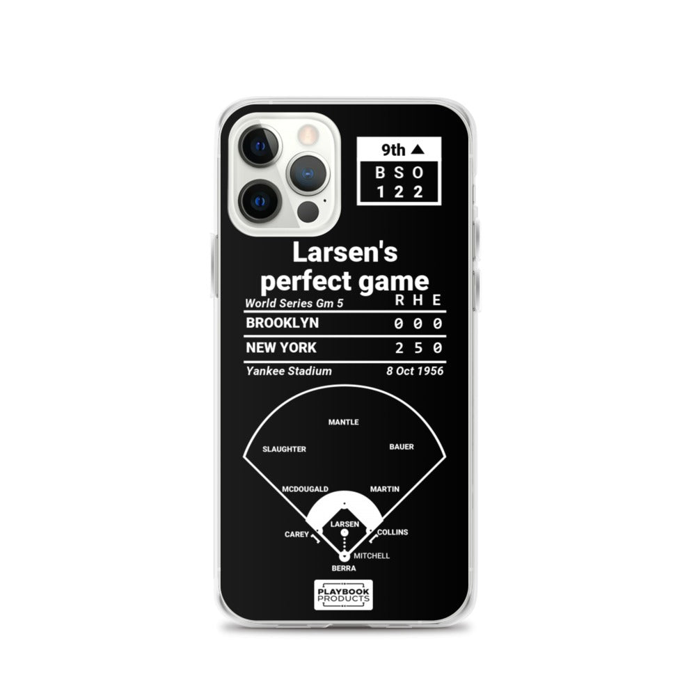 New York Yankees Greatest Plays iPhone Case: Larsen's perfect game (1956)