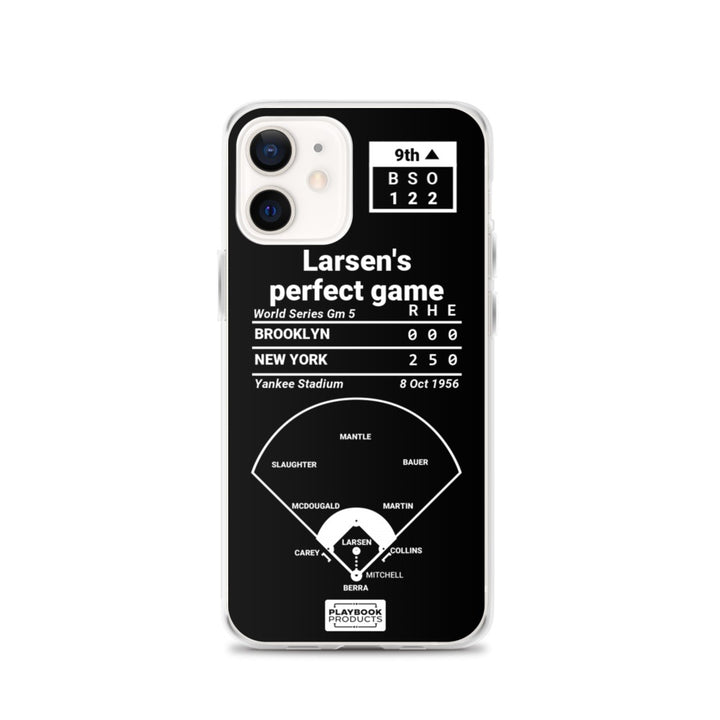 New York Yankees Greatest Plays iPhone Case: Larsen's perfect game (1956)